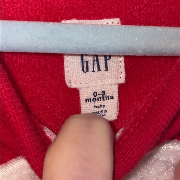 GAP Red Santa Beard Baby Bodysuit - Picture 2 of 4